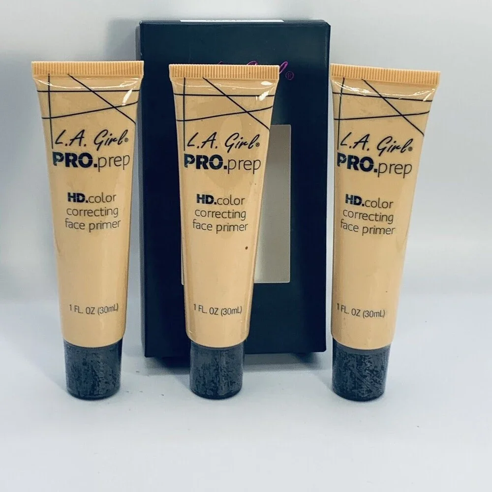 3 Pack L.A. Girl Pro.prep Correcting Primer- 1 OZ EA Yellow GFP911